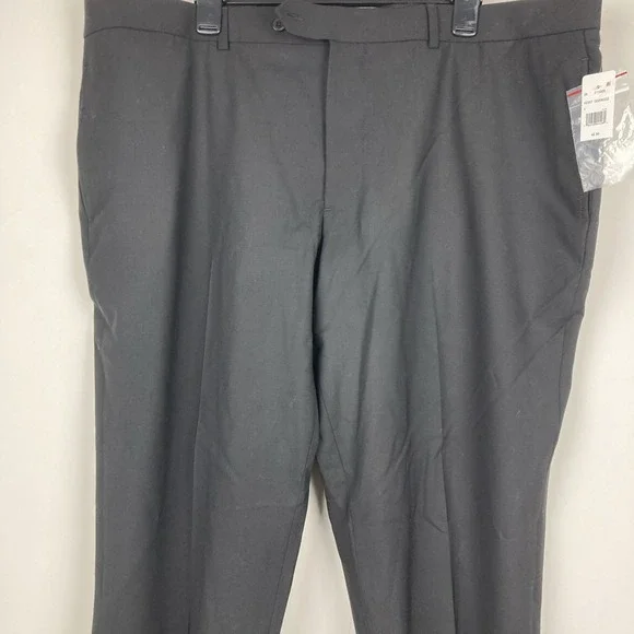 Brooks Brothers Mens Classic fit Dress Pants 42W 30L Black Solid Stretch Wool - Picture 6 of 8